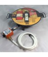 Kit à paella complet pour 4 personnes - Plat acier